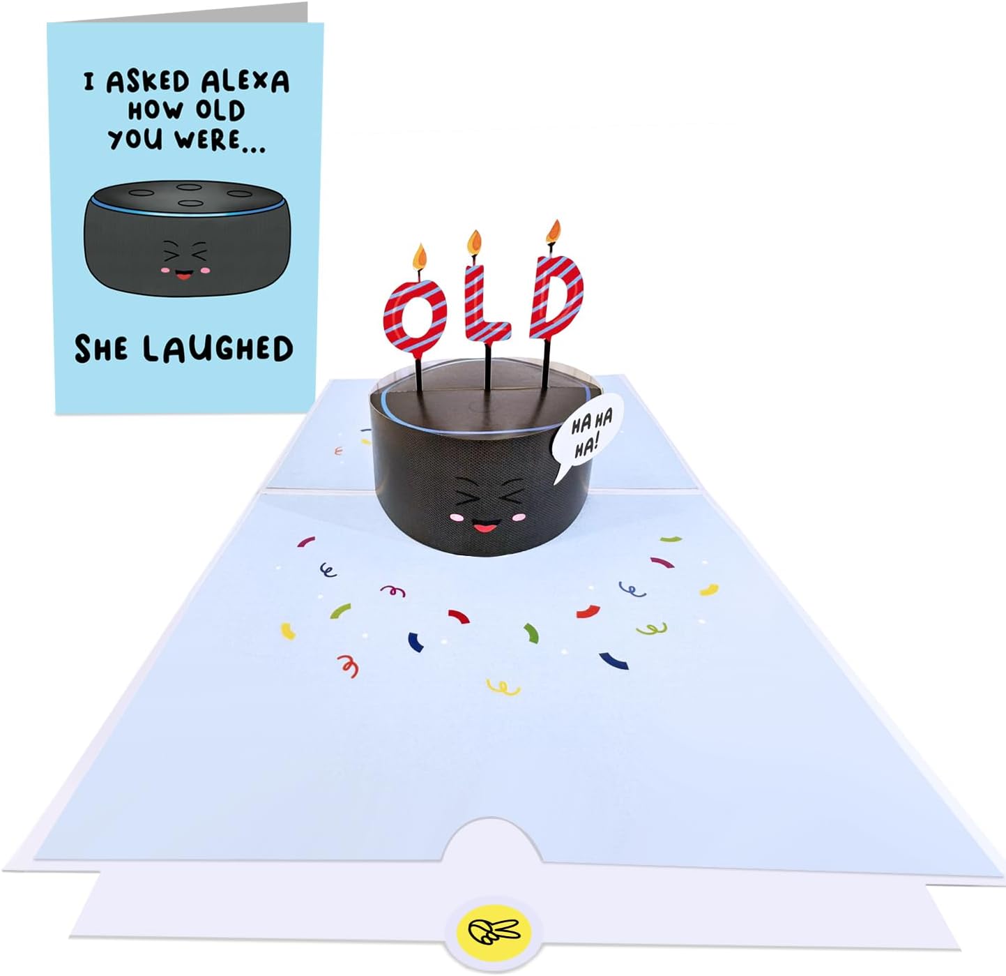 CENTRAL 23 Tarjeta desplegable de Alexa  Tarjetas de cumpleaños desplegables para hombres y mujeres  Tarjetas de felicitación 3D para mamá, papá,
