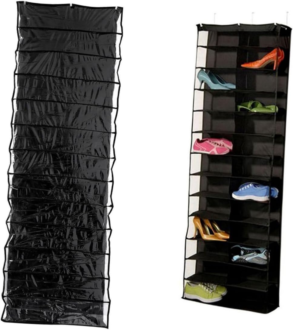 Zerodeko Organizador de zapatos para colocar detrás de la puerta, 26 unidades, organizador grande para colocar sobre la puerta, zapatero sobre la