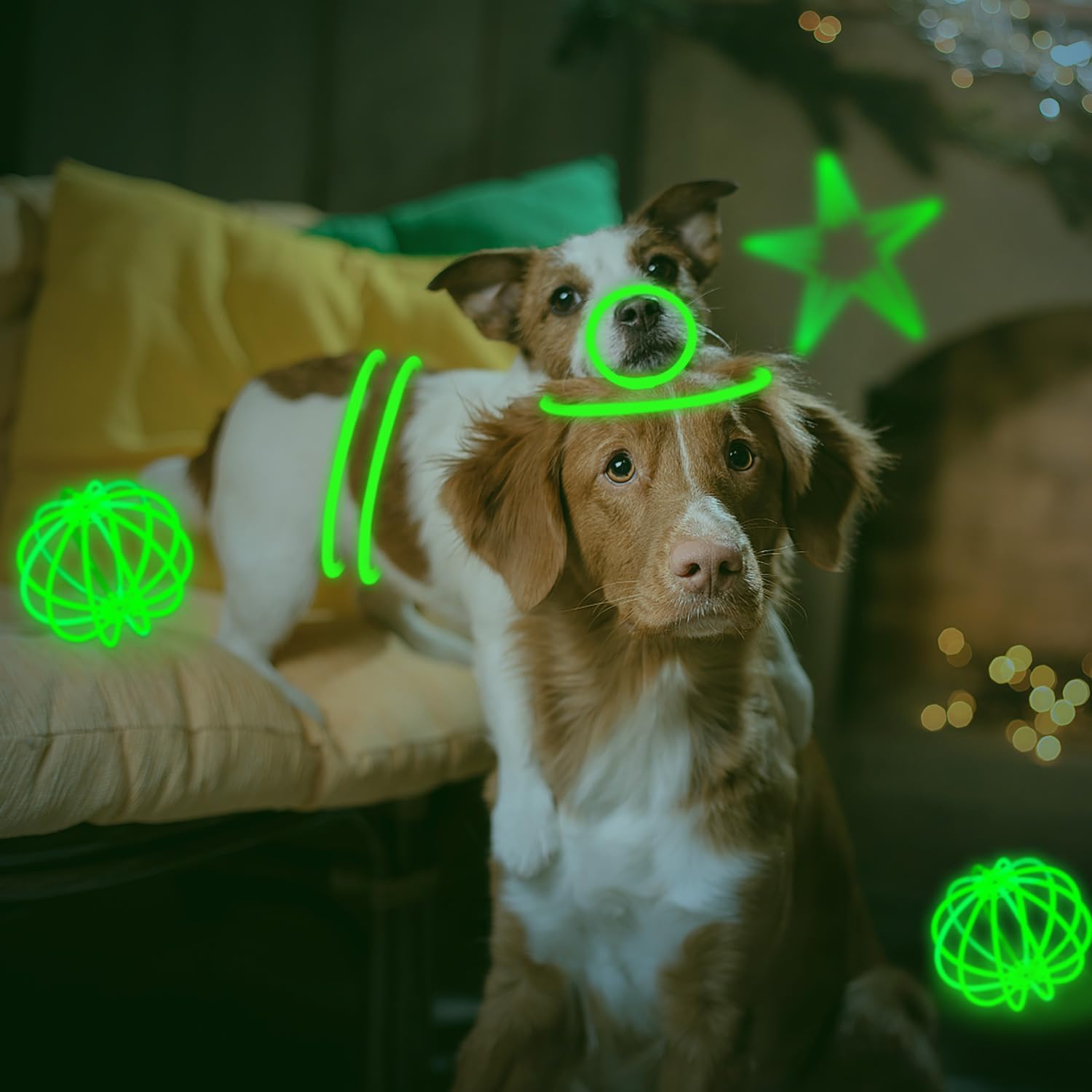 YOFOBU 300 pulseras y collares verdes que brillan en la oscuridad a granel con conectores de 8 pulgadas, barras luminosas de neón para Hawii,