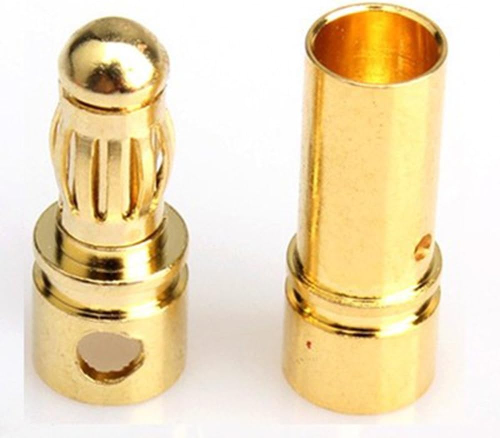 50 pares ShareGoo 0.138 in macho hembra oro banana enchufe bala enchufe enchufe para RC batería ESC motor con 1 correa de batería Lipo