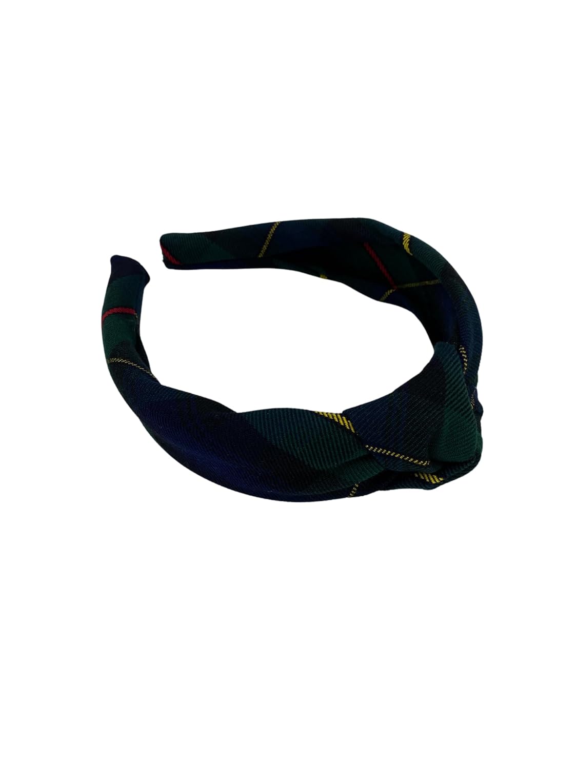 1.25″ Knotted Headband in School Uniform Plaid-Padded headband-Knot at Top-Uniform Headband (Plaid 83)