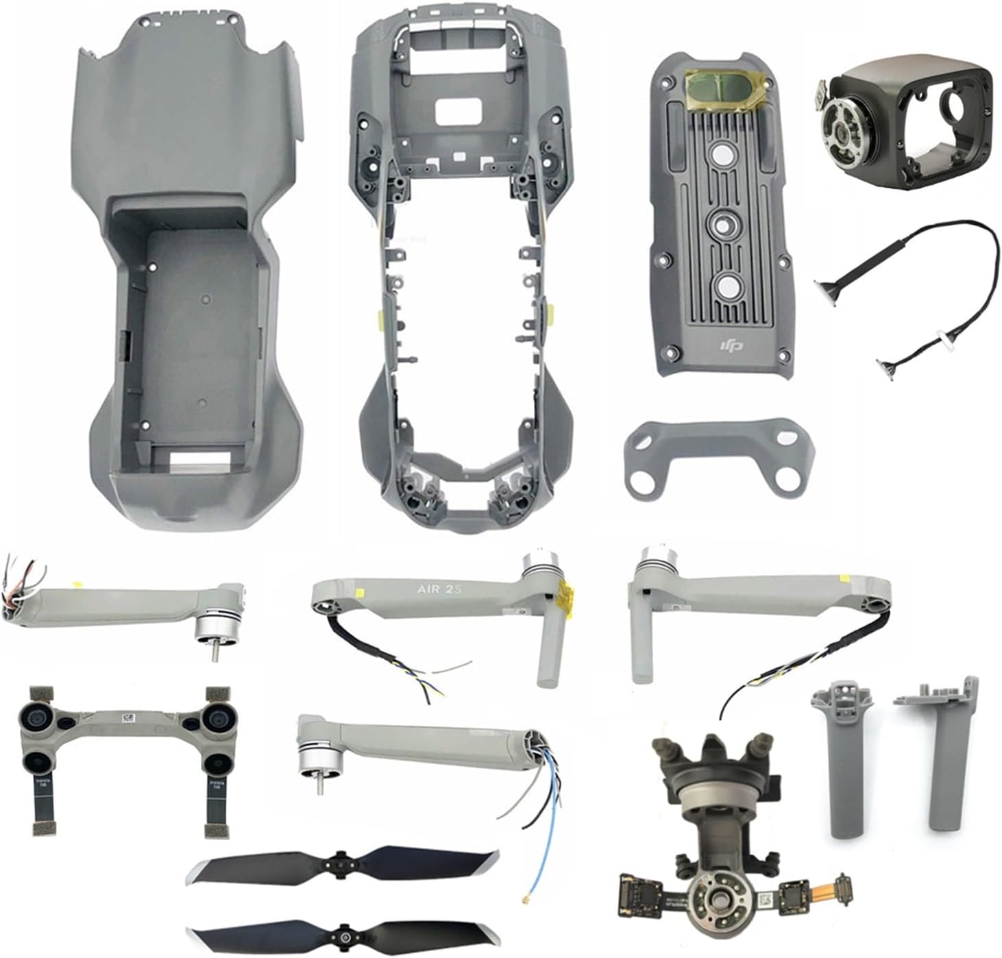 Módulo de visión hacia adelante con cable de señal plana flexible, piezas de reparación de drones para D-JI Mavic Air 2s marco de lente de cámara