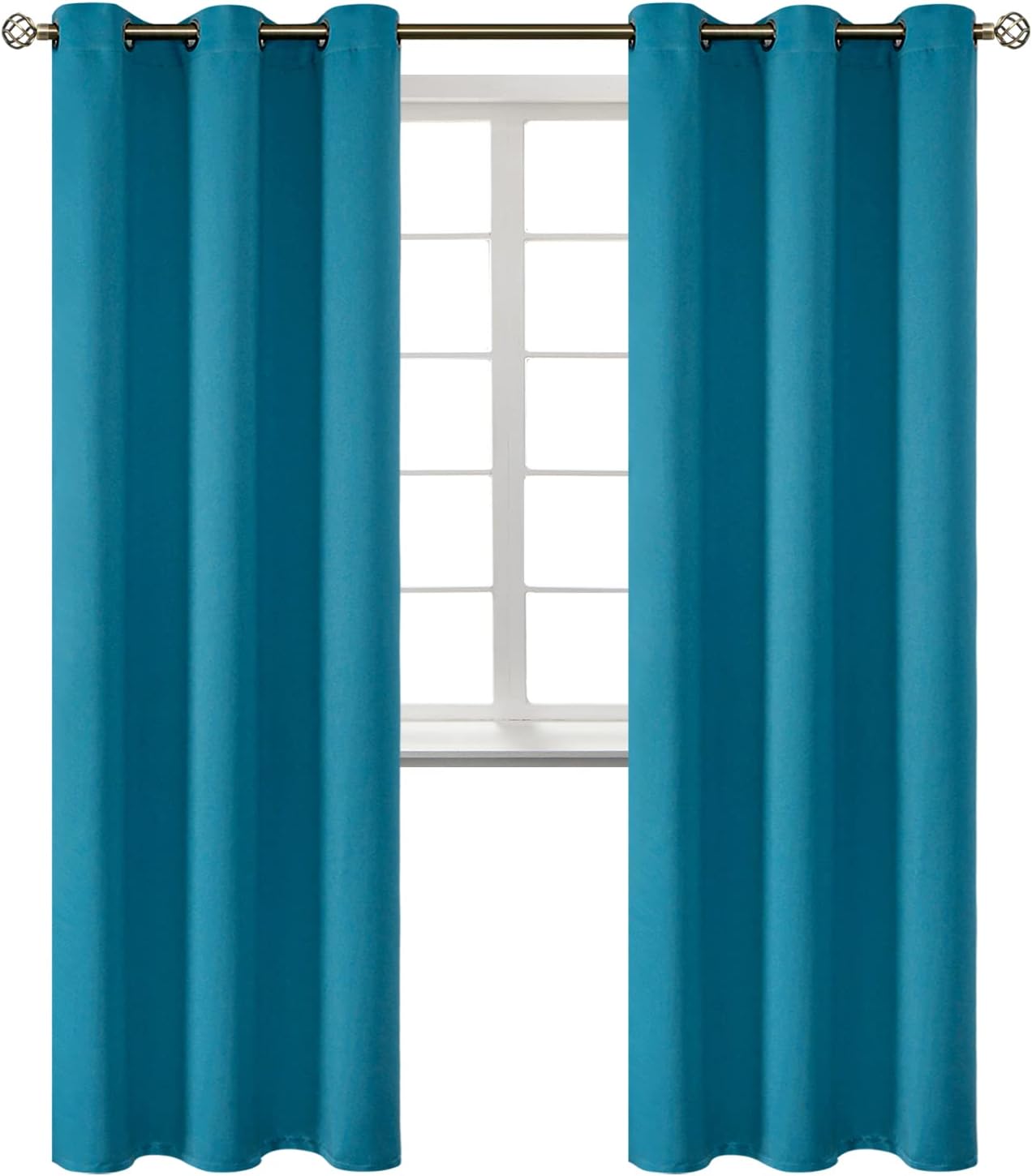 BGment Cortinas opacas con aislamiento térmico y ojales, cortinas para oscurecer la habitación y la sala de estar, juego de 2 paneles (42 x 84