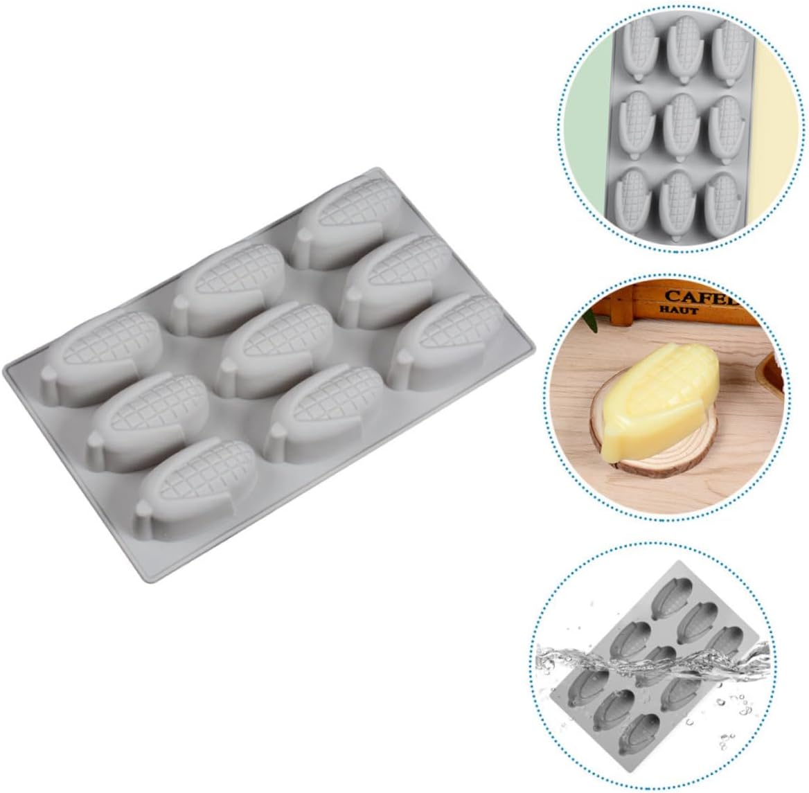 GOOHOCHY Molde de galletas de silicona molde de chocolate para resina suministros de hornear lindo molde de chocolate antiadherente lindo molde para