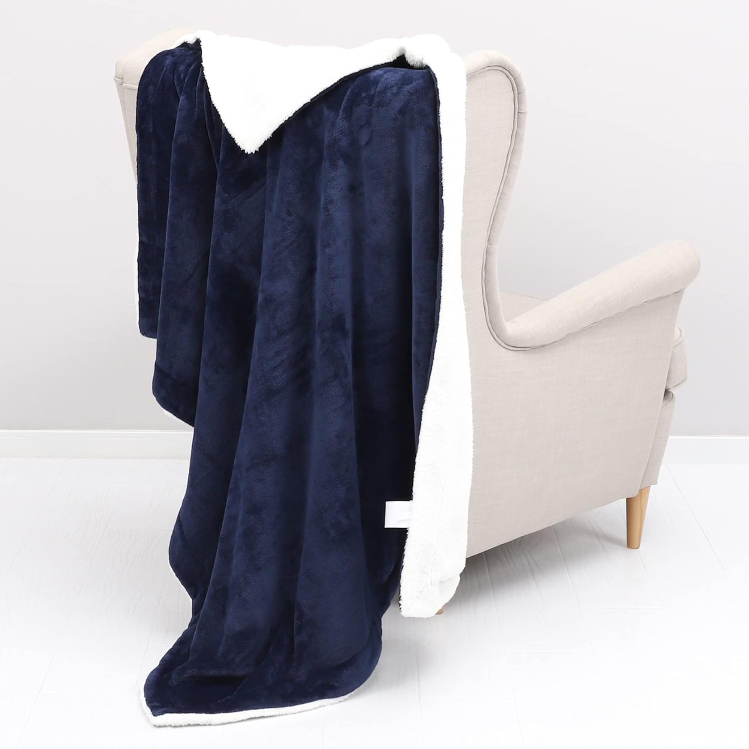 TILLYOU Manta reversible de forro polar Sherpa para niños, niñas, niños pequeños, recién nacidos, 40 x 50 pulgadas, manta cálida y mullida para cama