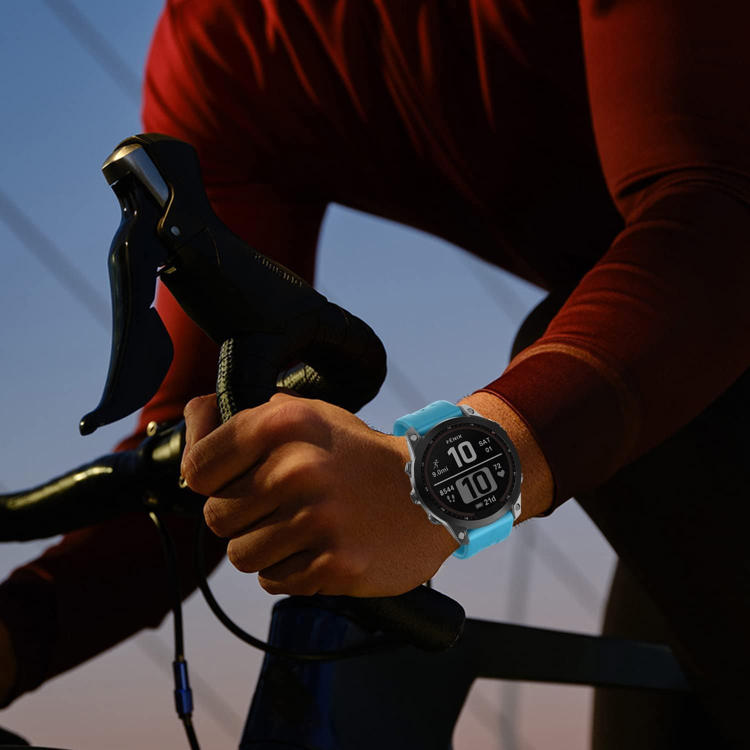 OVERSTEP Compatible con la correa de reloj Fenix 7, correa de reloj de silicona suave de 0.866 pulgadas de ancho para reloj inteligente Garmin Fenix