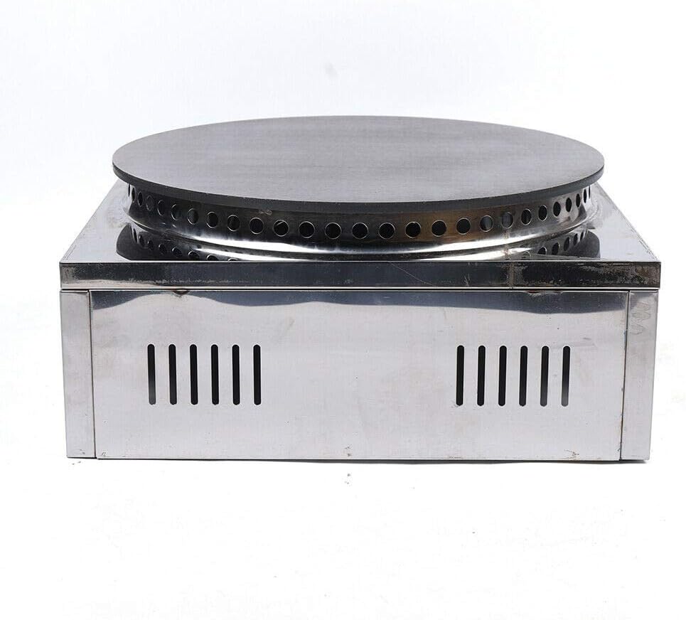 Máquina para hacer crepas, 16 pulgadas, multifuncional, antiadherente, a gas, para hacer panqueques, parrilla de crepé redonda comercial,