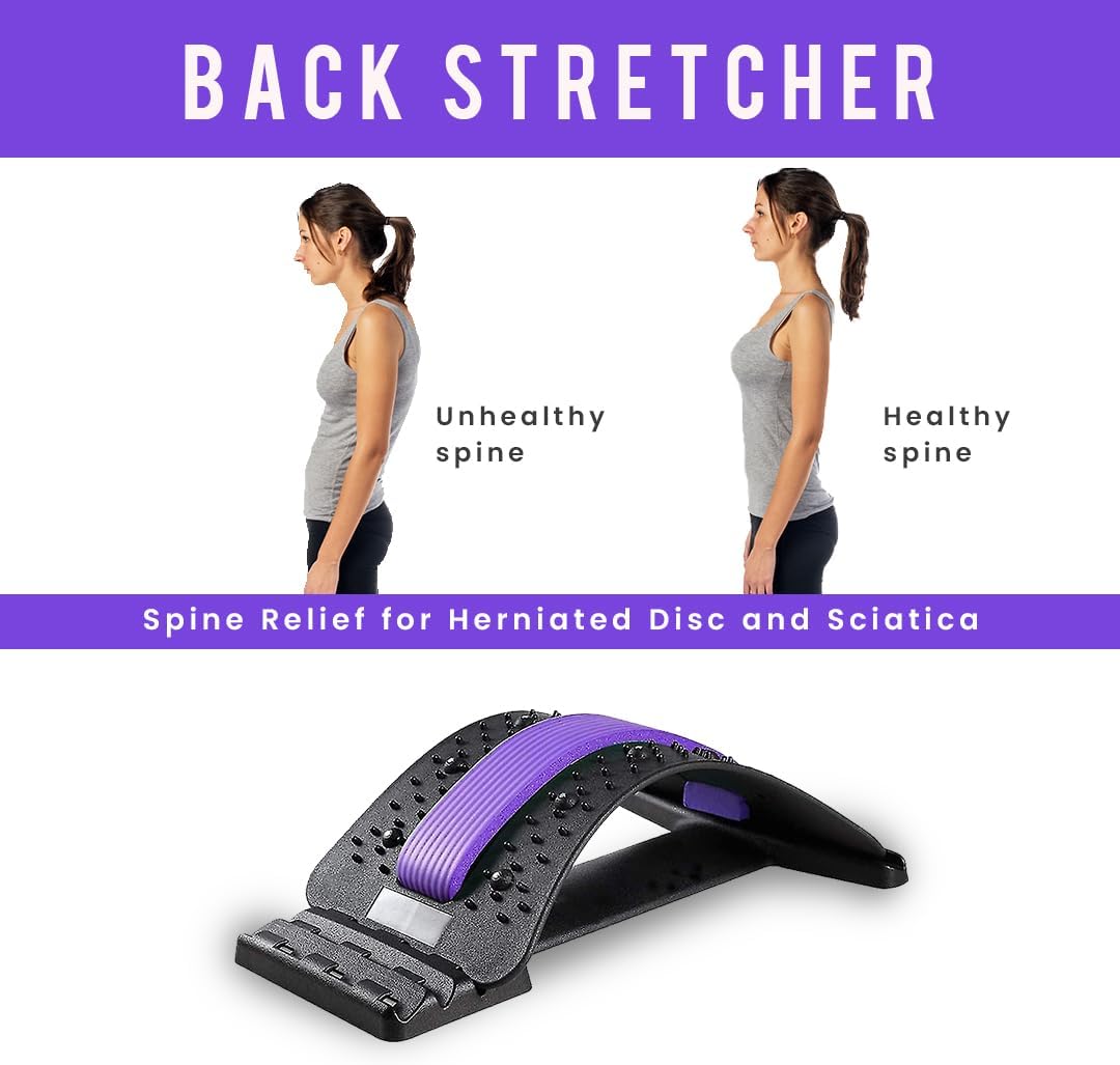Aran co Everlasting Comfort – Estirador de espalda para aliviar el dolor de espalda baja, descompresión de columna vertebral y espalda con