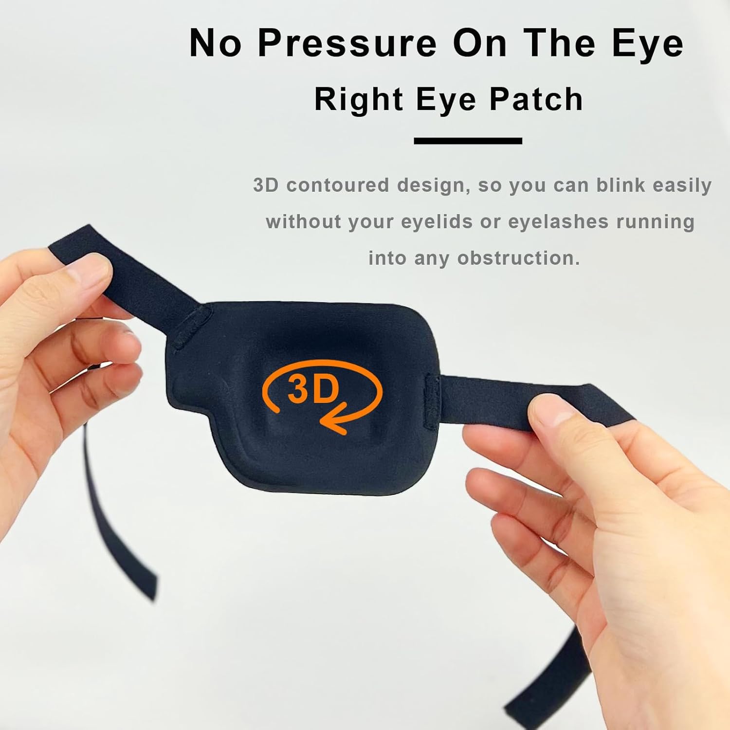Paquete de 4 parches médicos ajustables para ojo derecho  Parches para ojos perezosos para adultos y niños, negro, 2 piezas de cada estilo