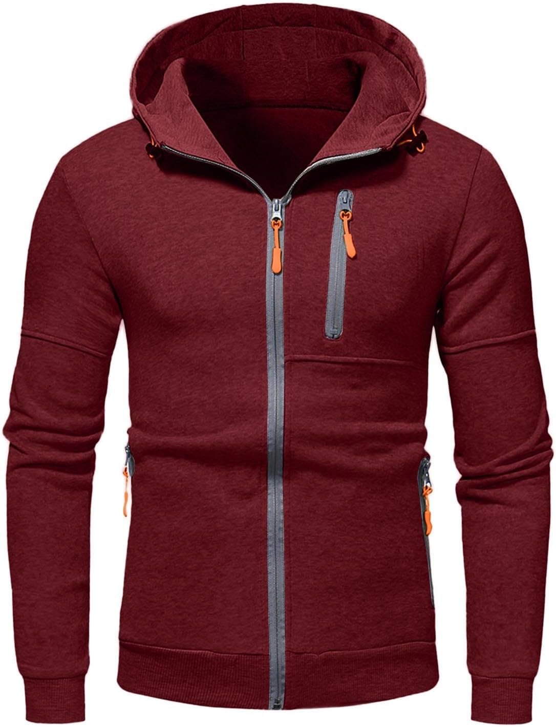 Fishing Shirts for Men Long Sleeve Cotton Midweight Tops with Hood Athletic Print Graphic Loose Fit Pullover