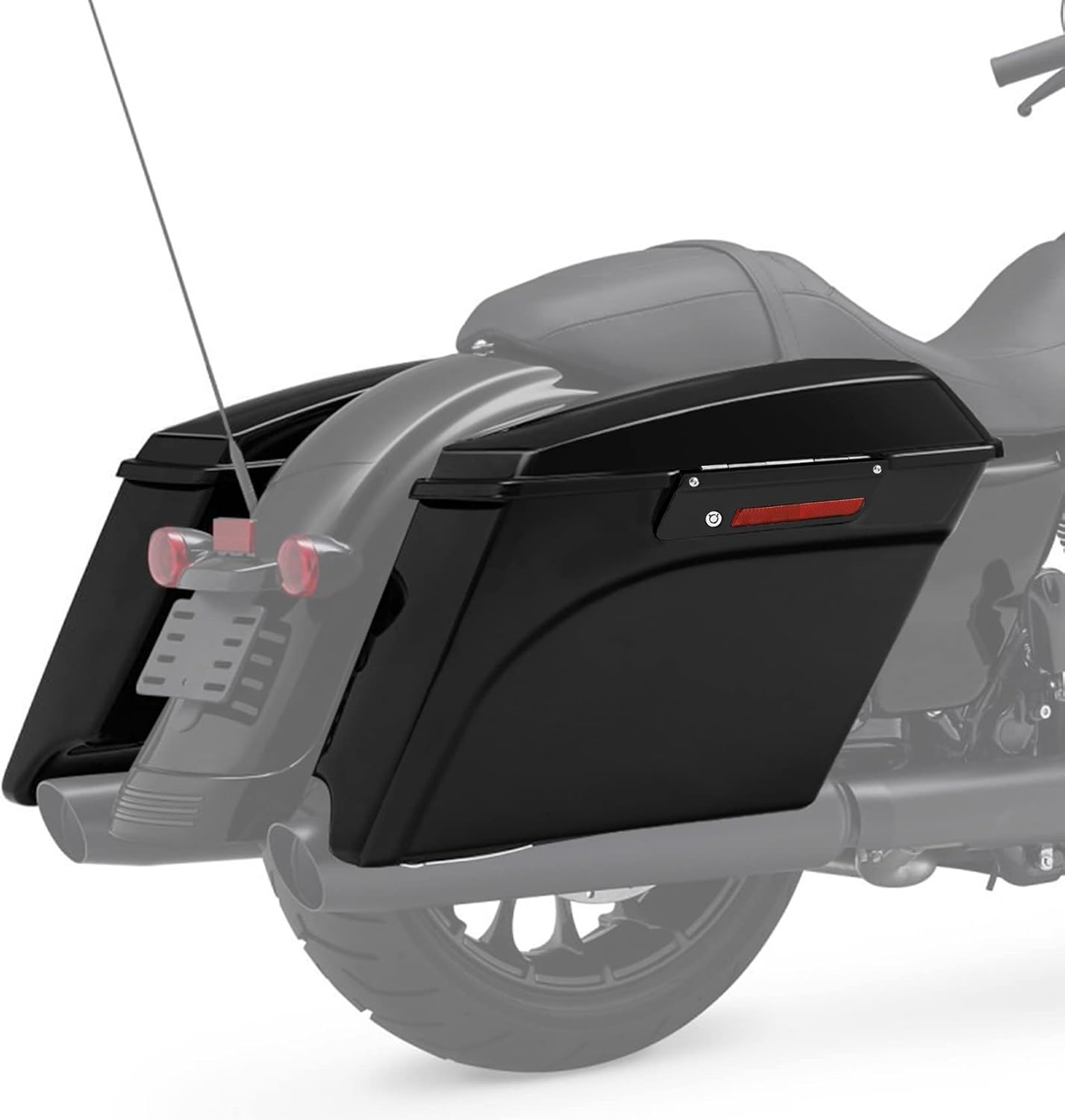 TCT-MT. – Alforjas alargadas de 5.0pulgadas con llave de cerrojo para Harley Touring 1993-2013 Road King Electra Street Glide FLHR FLHT FLHTCU FLHRC