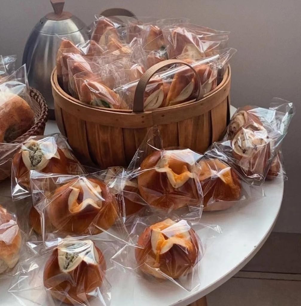 Bolsas de celofán transparentes resellables para panadería, velas, jabón, galletas (4 x 6 pulgadas, 100 unidades)