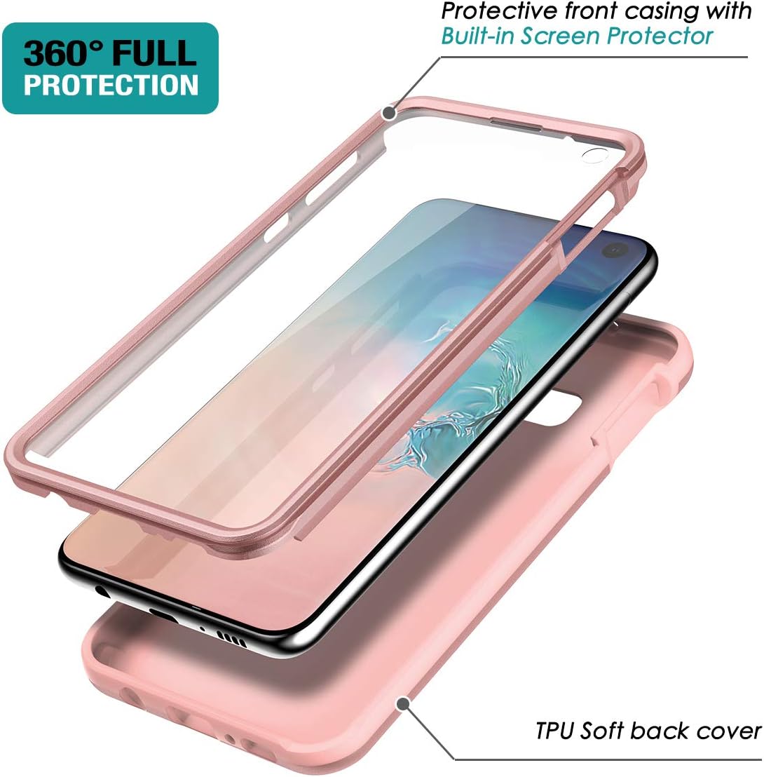 SURITCH Funda para Samsung Galaxy S10e, Protector de pantalla integradoCompatible con carga inalámbricaCubierta trasera resistente híbrida