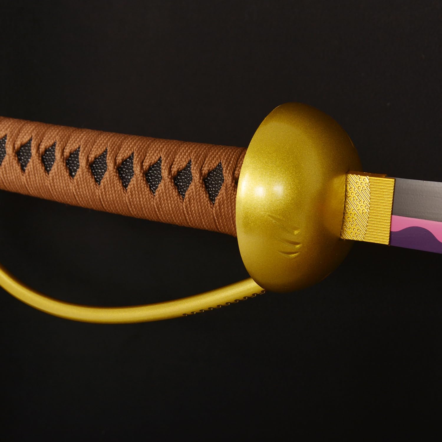 Sword fort Espadas de acero al carbono Roronoa Zoro de metal real de aproximadamente 41 pulgadas, Katana Anime Cosplay espada, Yama Enma ArashiDeath