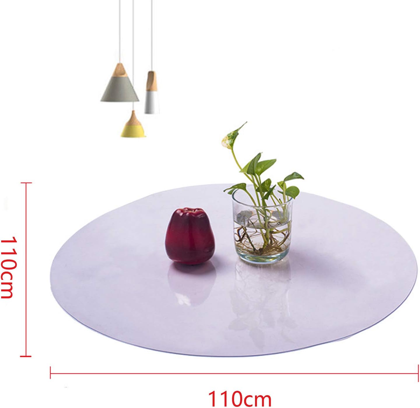 Gdrasuya10 Protector de PVC transparente de 43.3 pulgadas, protector de mesa de comedor, resistente al agua y al aceite, protector de mesa