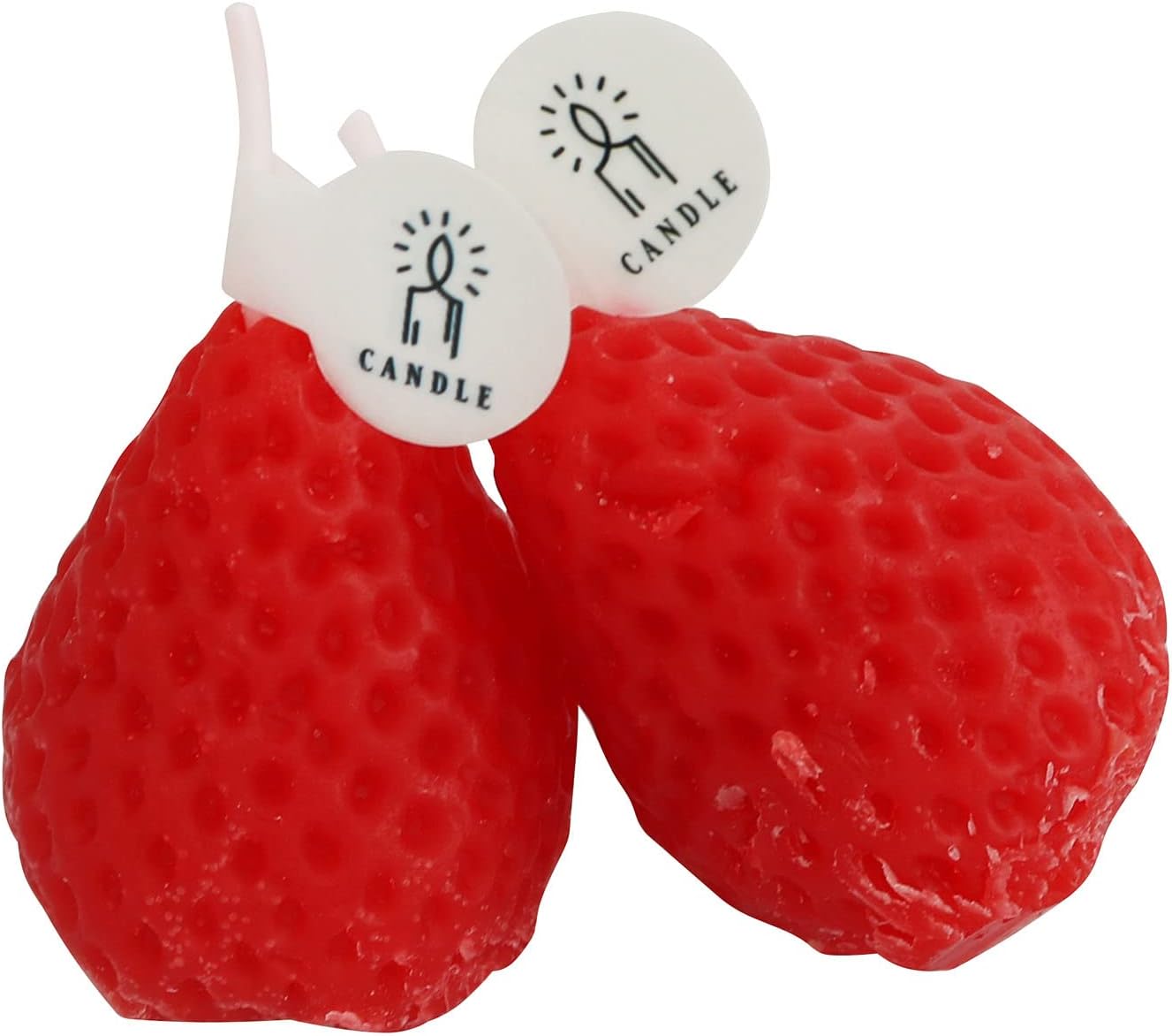 yyangz – Vela perfumada en forma de fresa, 4 unidades, aroma de fruta, cera de soja, vela decorativa para mesa, foto, regalo de cumpleaños, vela de