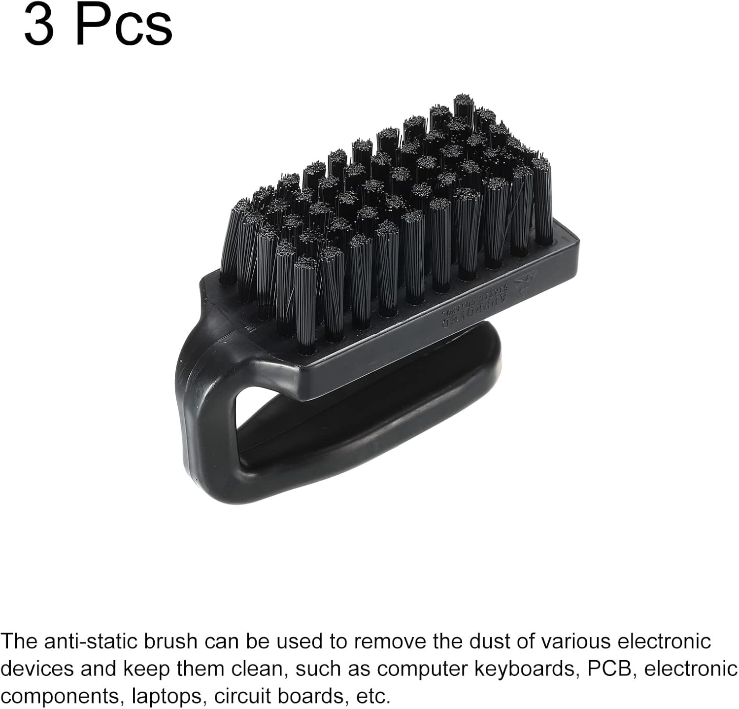PATIKIL Anti estático ESD cepillo de limpieza de teclado de nylon 3 unids para teclado de computadora PCB placas base portátil 2.756×3.543 in