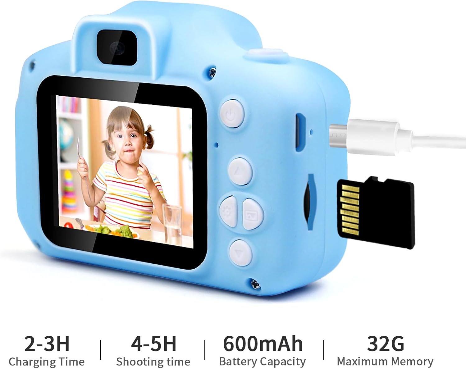Cámara digital HD 1080P para niños, ideas de regalo de cumpleaños para niños y niñas de 3 a 12 años, juguete para niños pequeños para 3, 4, 5, 6, 7,