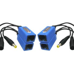 2 pares de balunes de video pasivos BNC a RJ45 con alimentación para 1080P – 8MP Actualización CCTV Cámara de vigilancia de seguridad para el hogar 2 pares de balunes de video pasivos BNC a RJ45 con alimentación para 1080P – 8MP Actualización CCTV Cámara de vigilancia de seguridad para el hogar