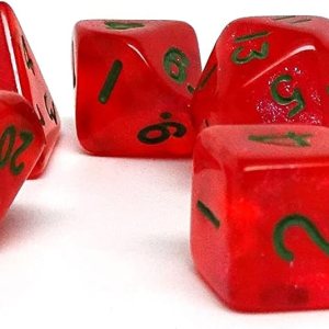 Mini colección de dados poliédricos de 0.394 pulgadas, incluye una D20, D12, D10, D8, D6, D4 y D00 (sandía) Mini colección de dados poliédricos de 0.394 pulgadas, incluye una D20, D12, D10, D8, D6, D4 y D00 (sandía)