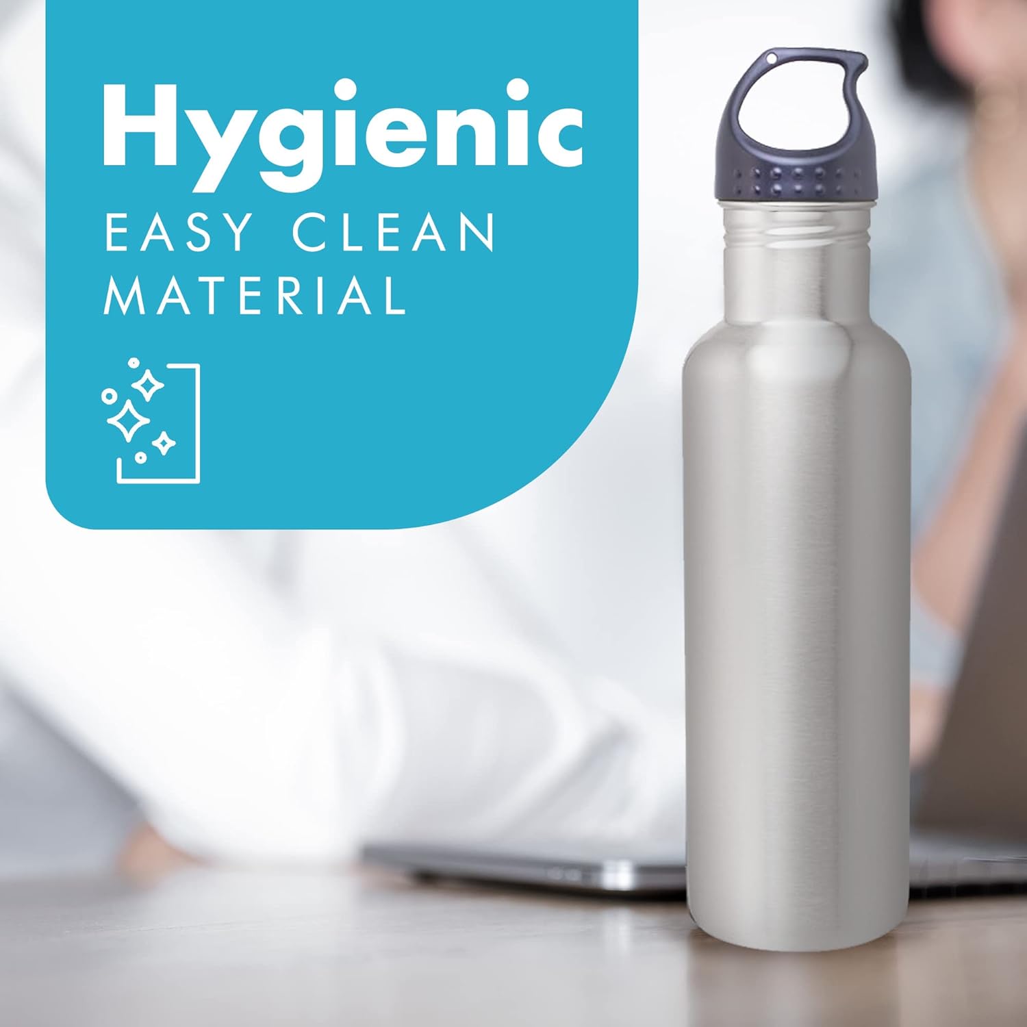 Botella de agua de acero inoxidable (24 oz) de capacidad