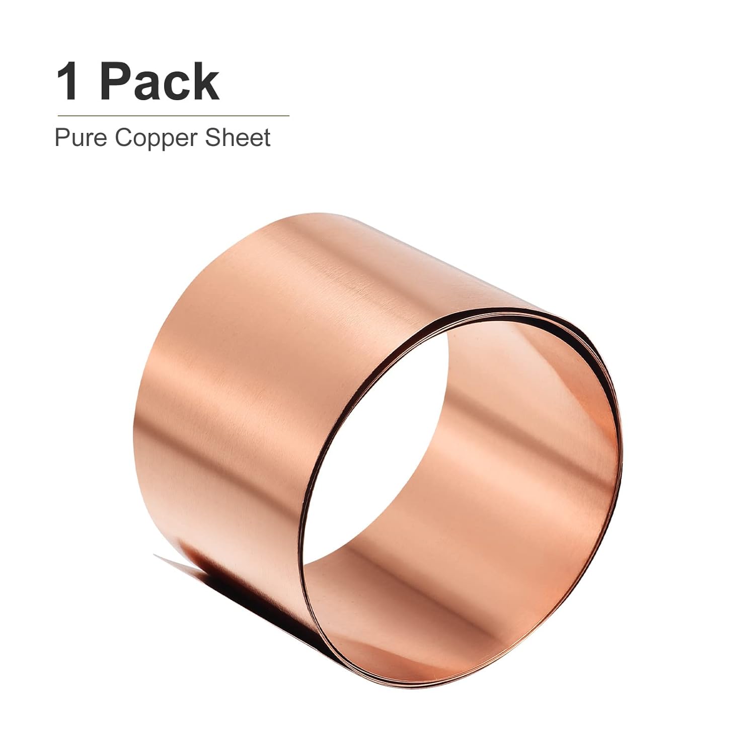 Hojas de cobre puro de 39.370 x 1.969 x 0.004 in (LxWxT) – 1 paquete – Buenas para hacer piezas de maquinaria – Placas de cobre de metal