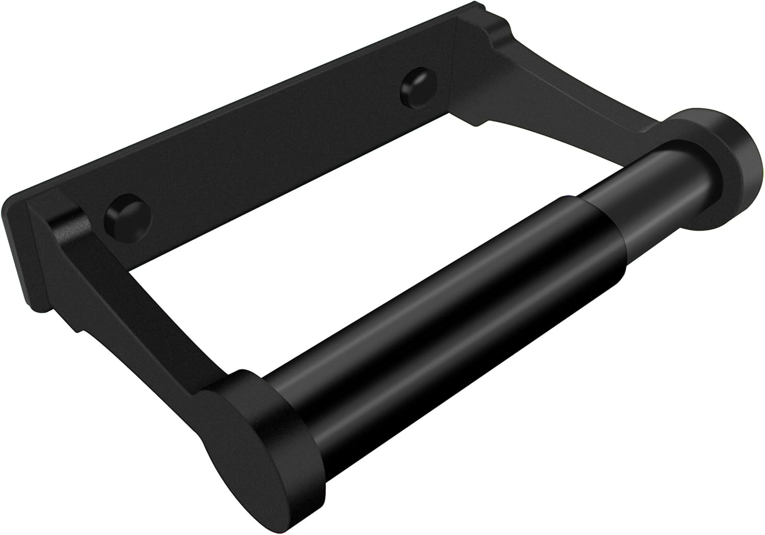 D&Joy Portarrollos de papel higiénico para baño, soporte de papel higiénico negro mate con rodillo con resorte, soporte autoadhesivo de aluminio