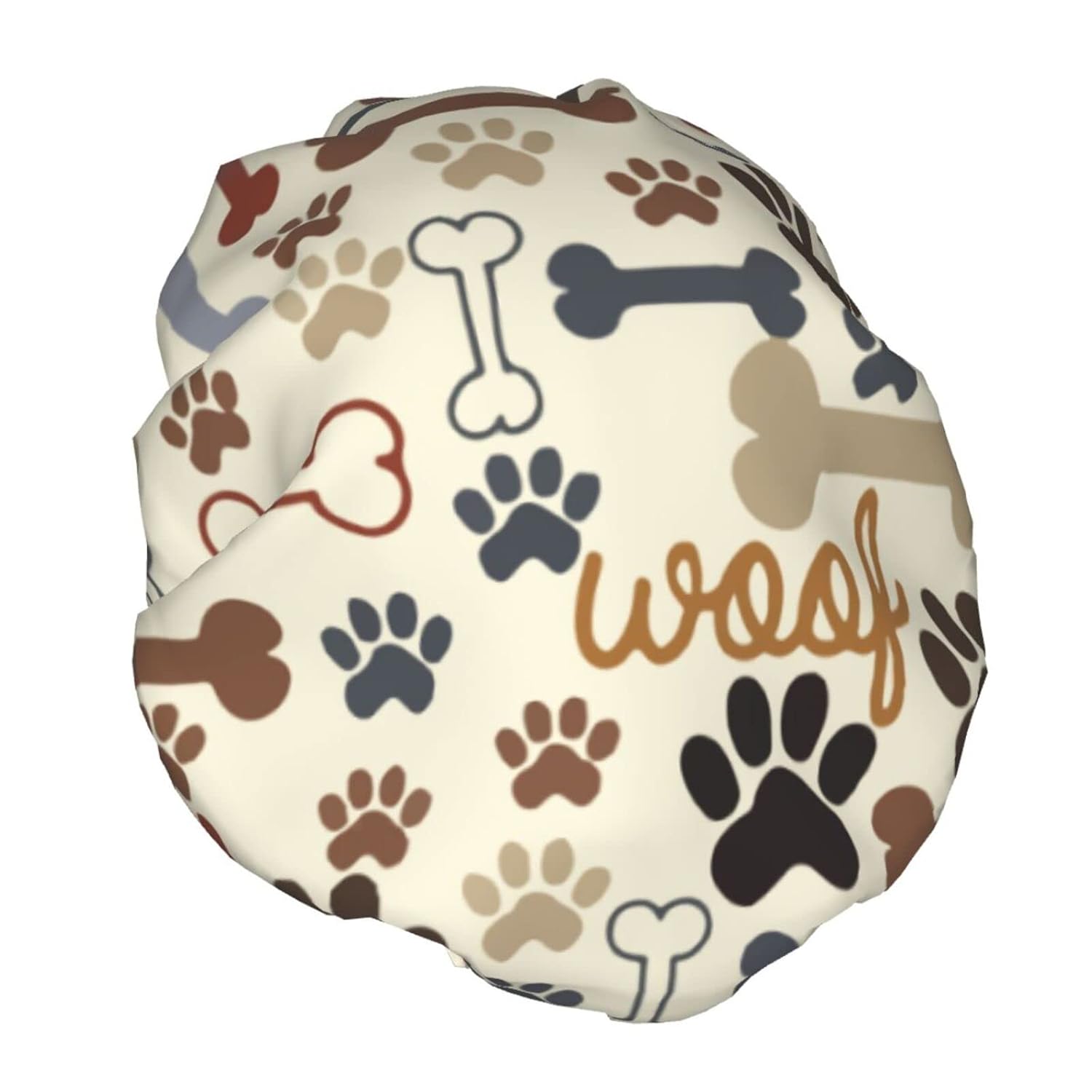 Gorro de ducha con patas de perro, elástico, reutilizable, doble capa, impermeable, exterior, forro de PEVA, gorro de pelo para mujeres (1 unidad)