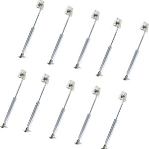 10 puntales de bisagra de resorte de gas para gabinetes de muebles, elevación de puerta de armario de cocina, soporte neumático, resorte de gas 10 puntales de bisagra de resorte de gas para gabinetes de muebles, elevación de puerta de armario de cocina, soporte neumático, resorte de gas