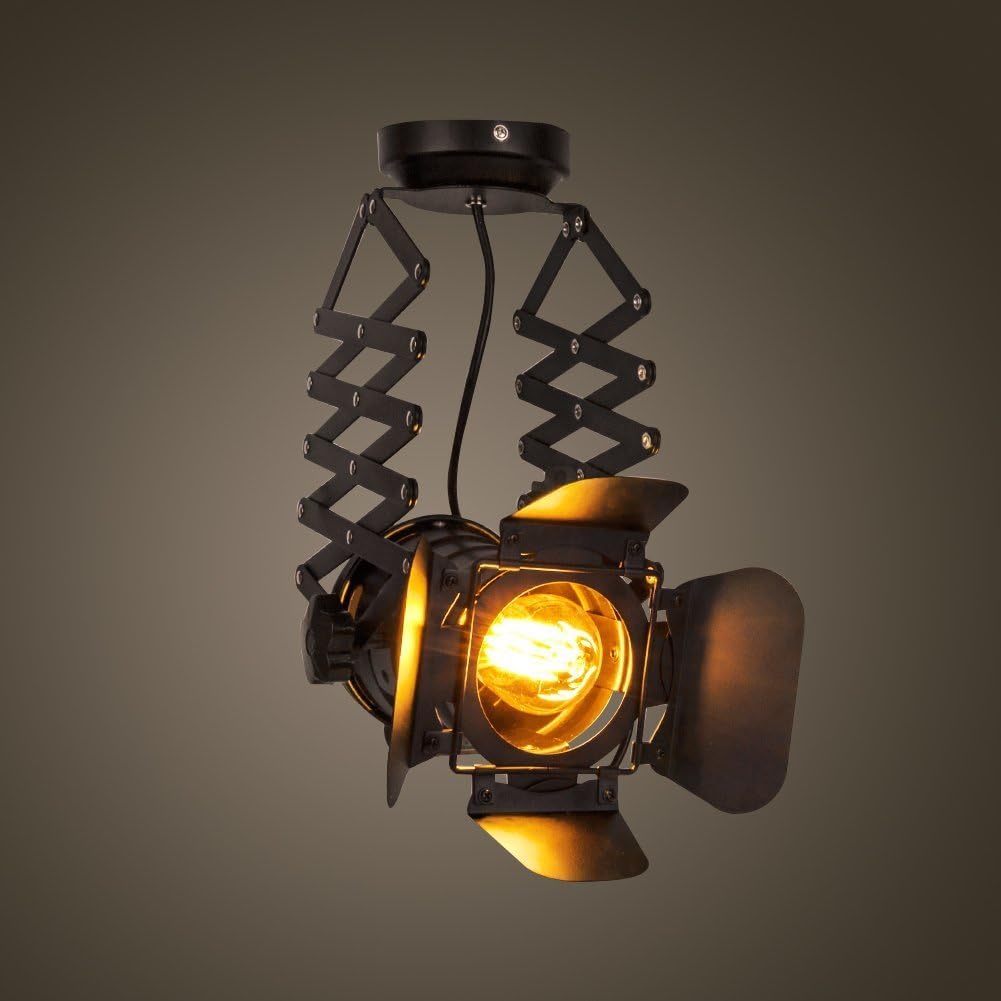Hobaca Loft Telescópico Industrial Hierro Foco Vintage Luces de Techo LED Tienda Luz de Pista Nórdica Lámpara Colgante Luces de Pared Foco para Bar