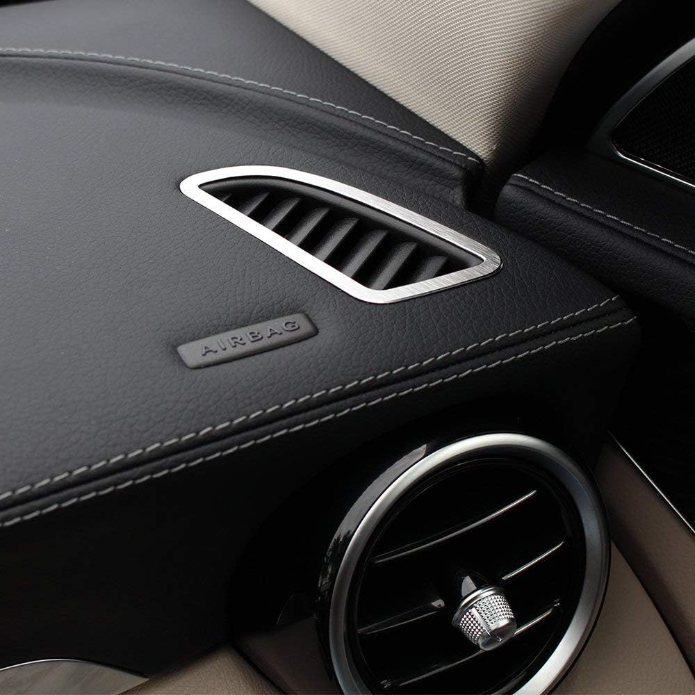YIWANG – Juego de 2 pegatinas de aleación de aluminio para interior de salpicadero de coche, para Mercedes Benz Clase C W205 C200 GLC260 300 2015