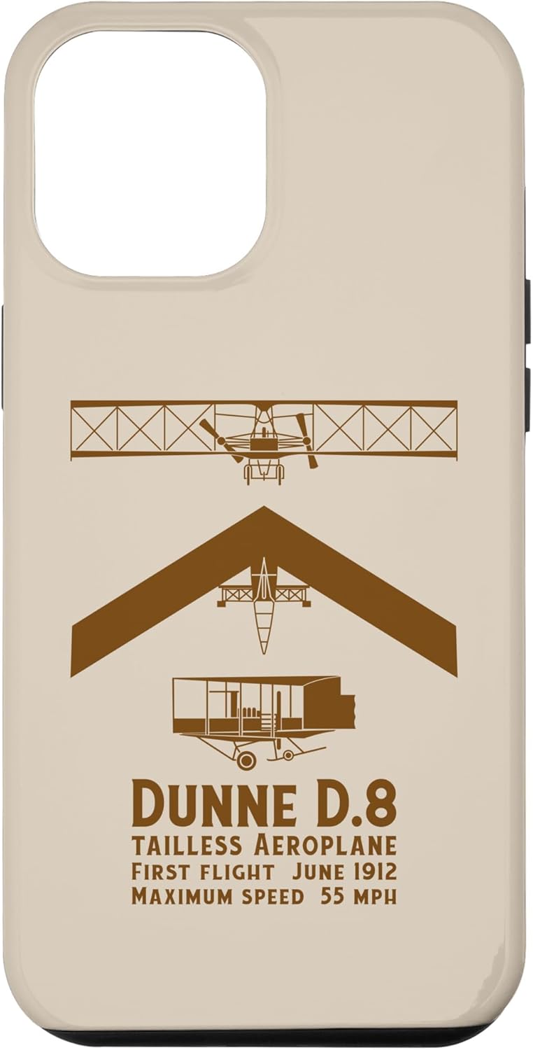 iPhone 13 Pro Max Dunne D.8 Tailless Biplane Infographic Case