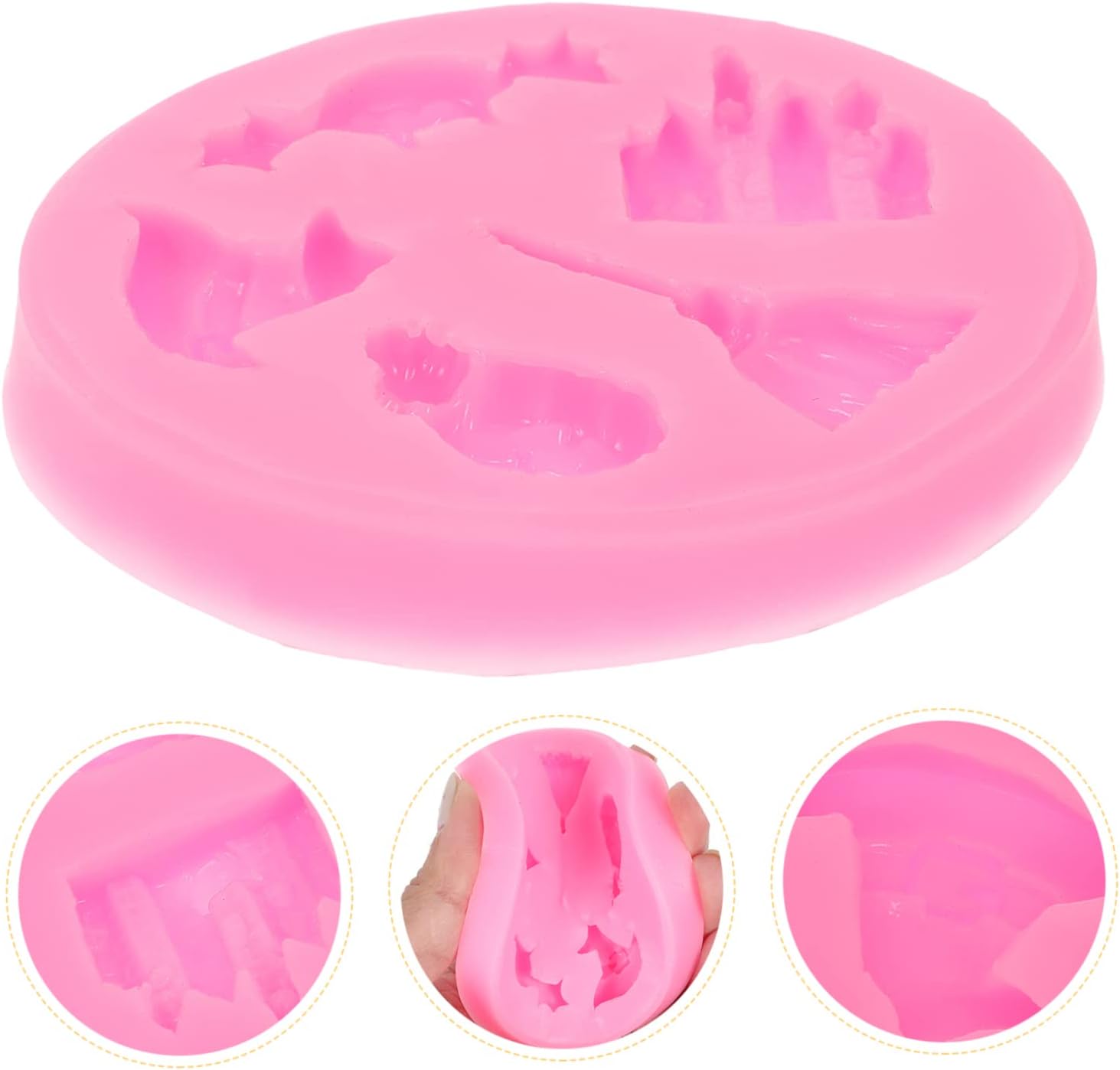 NOLITOY 4 Pcs Fondant Silicone Mold Letter Mold Molds for Chocolate Cake Baking Supplies Alphabet Mold Ghost Decor Halloween Chocolate Molds