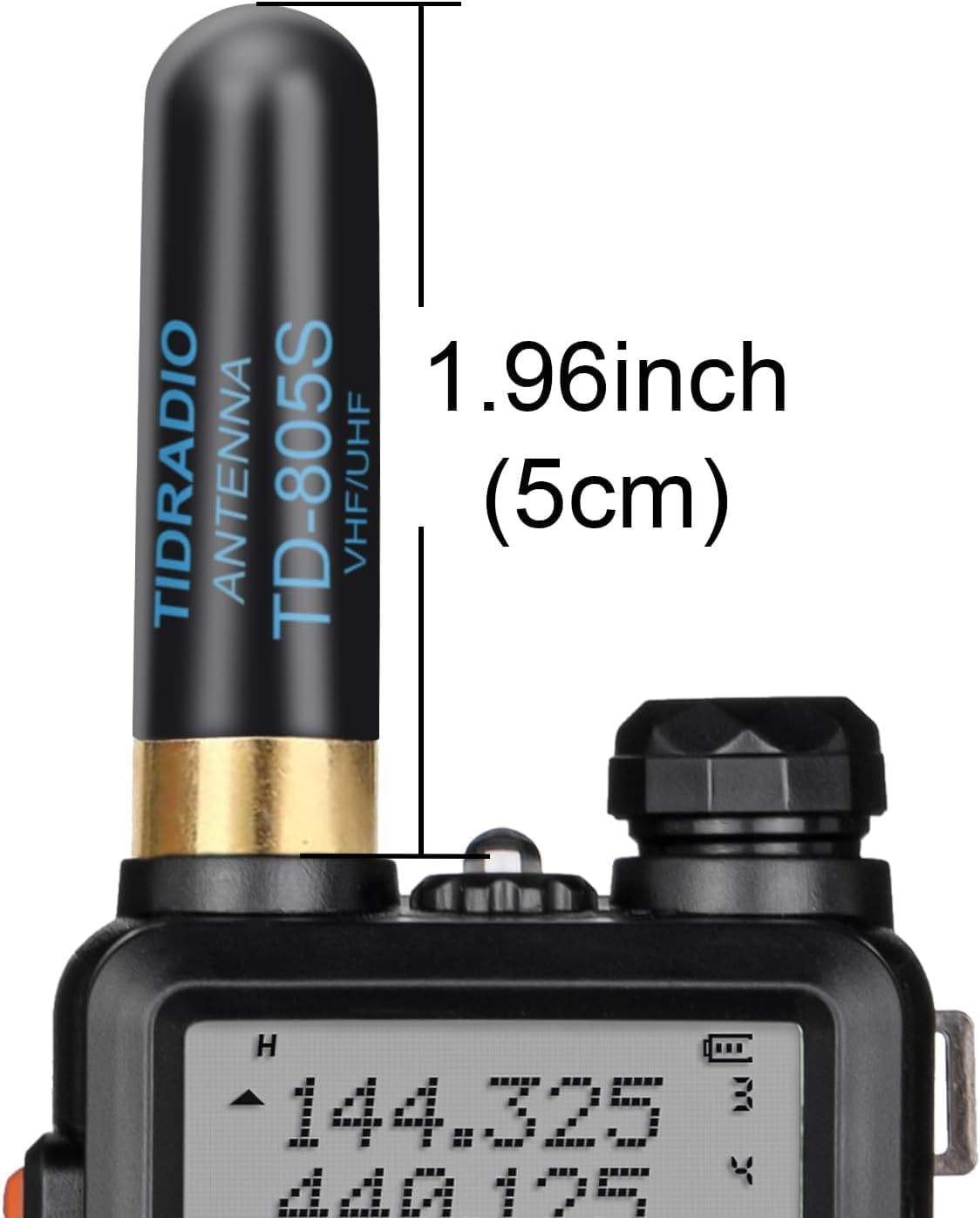 Mini antena corta para walkie talkie AR-805S SMA- Antena hembra de doble banda de alta ganancia de largo alcance compatible con Baofeng BF-888S,