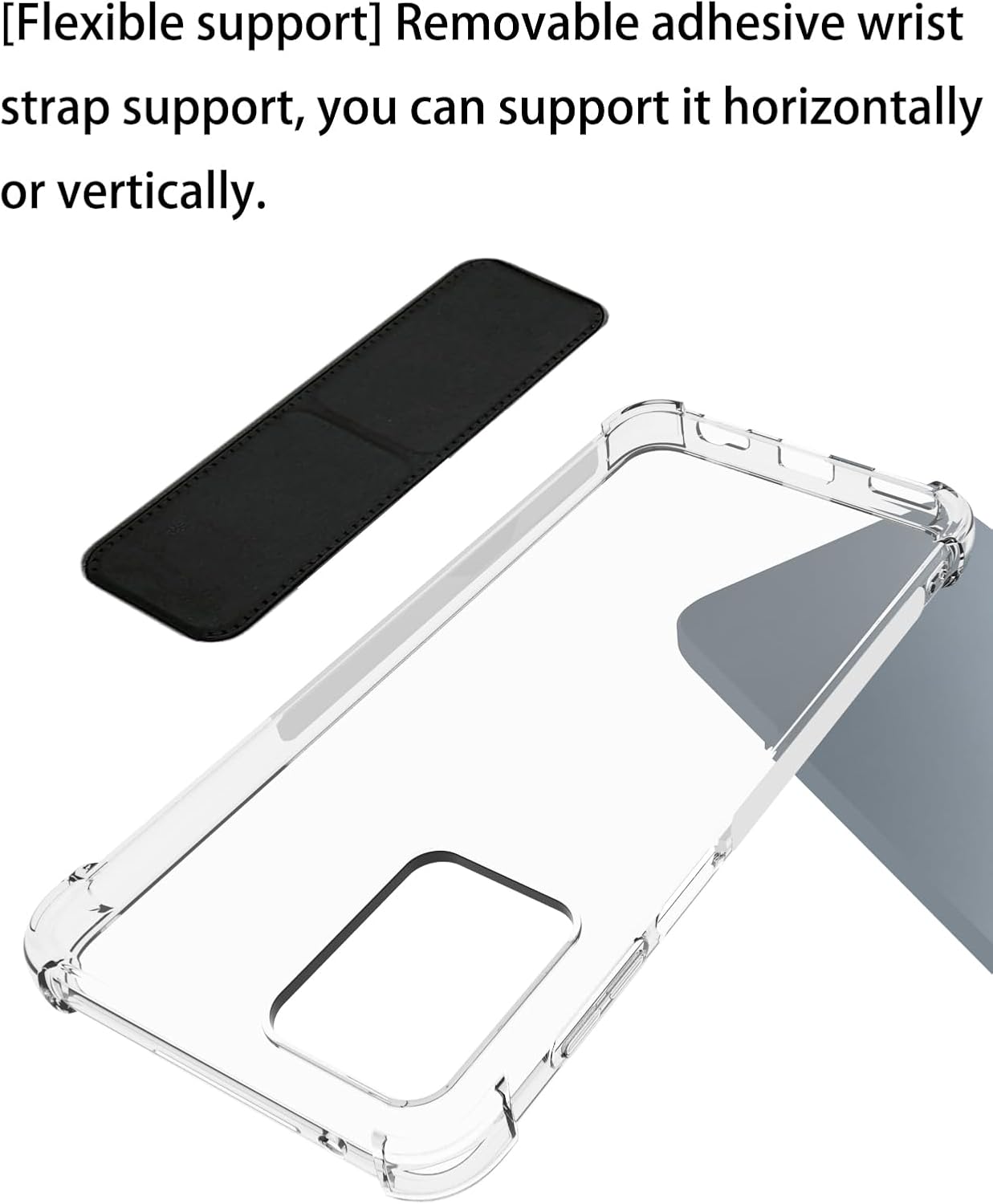 Funda compatible con Moto Defy 2 5G para CAT S75 soporte plegable adhesivo protección a prueba de golpes transparente