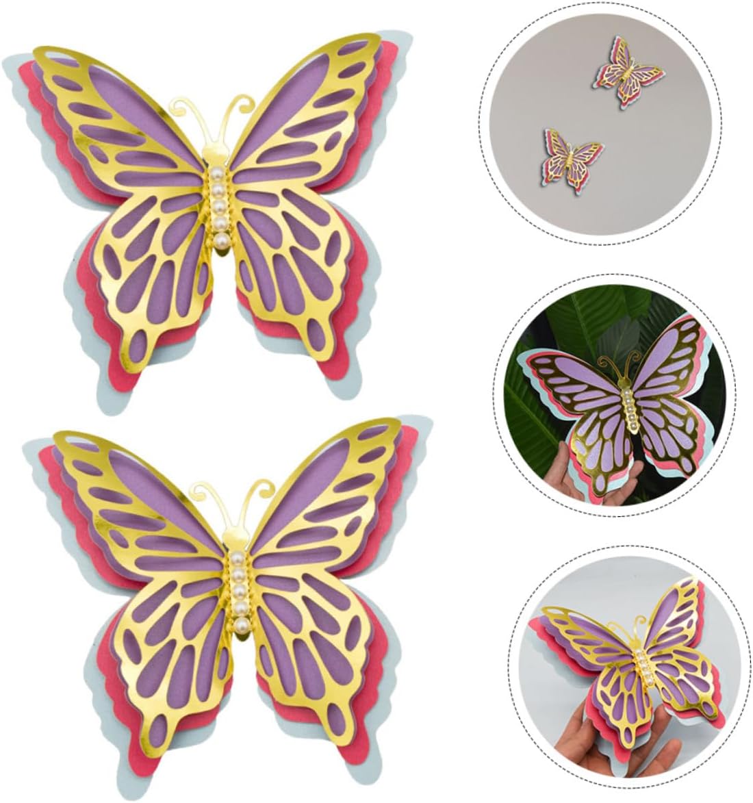 Abaodam 6 Pcs Party Decoration Butterfly Wedding Decor Wedding Wall Decor Wall Butterflies Wall Ornament Butterflies Decorations Butterflies