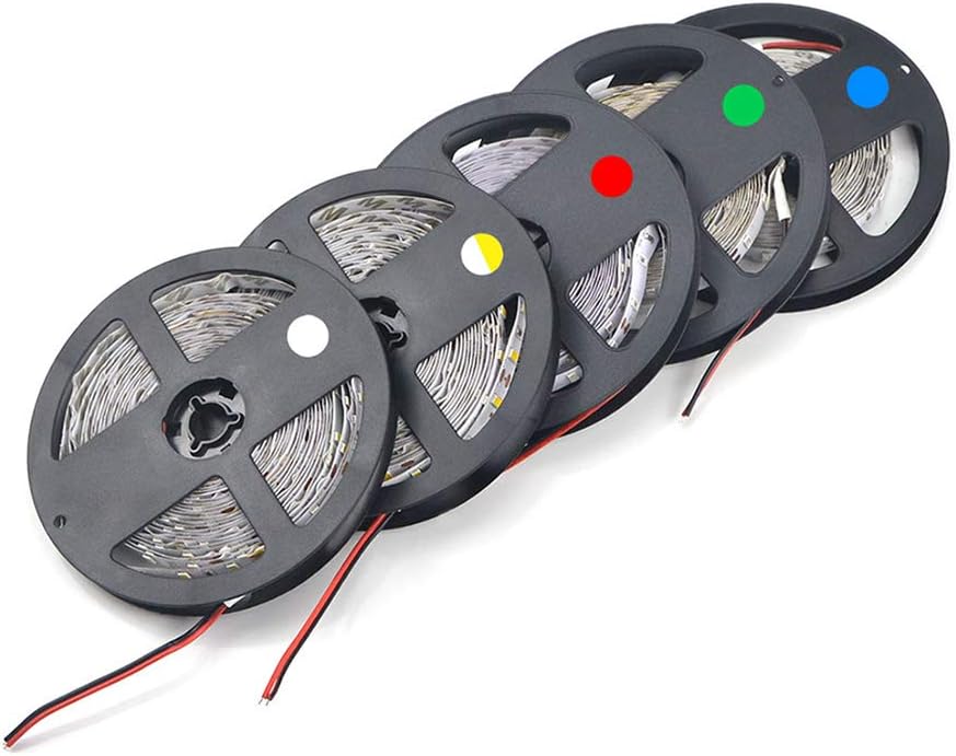 Tira de luces LED, tira de luces LED 5M DC 12V SMD 5630, tiras de luz LED de color azul, luces de cinta LED para debajo del gabinete, cocina,