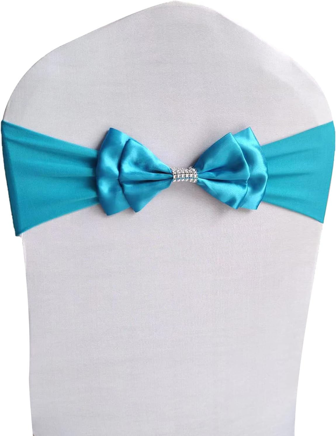AatT.EASE Bandas elásticas de elastano para decoración de sillas para bodas, fiestas, recepciones, banquetes, bandas elásticas con lazos dobles de