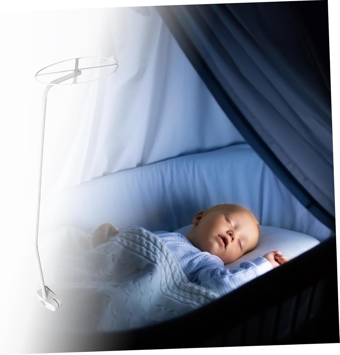 Yardwe 1 juego de alfombra para niños, soporte de red para cuna, toldo para cuna, soporte de toldo para cuna, soporte de toldo, soporte de red de