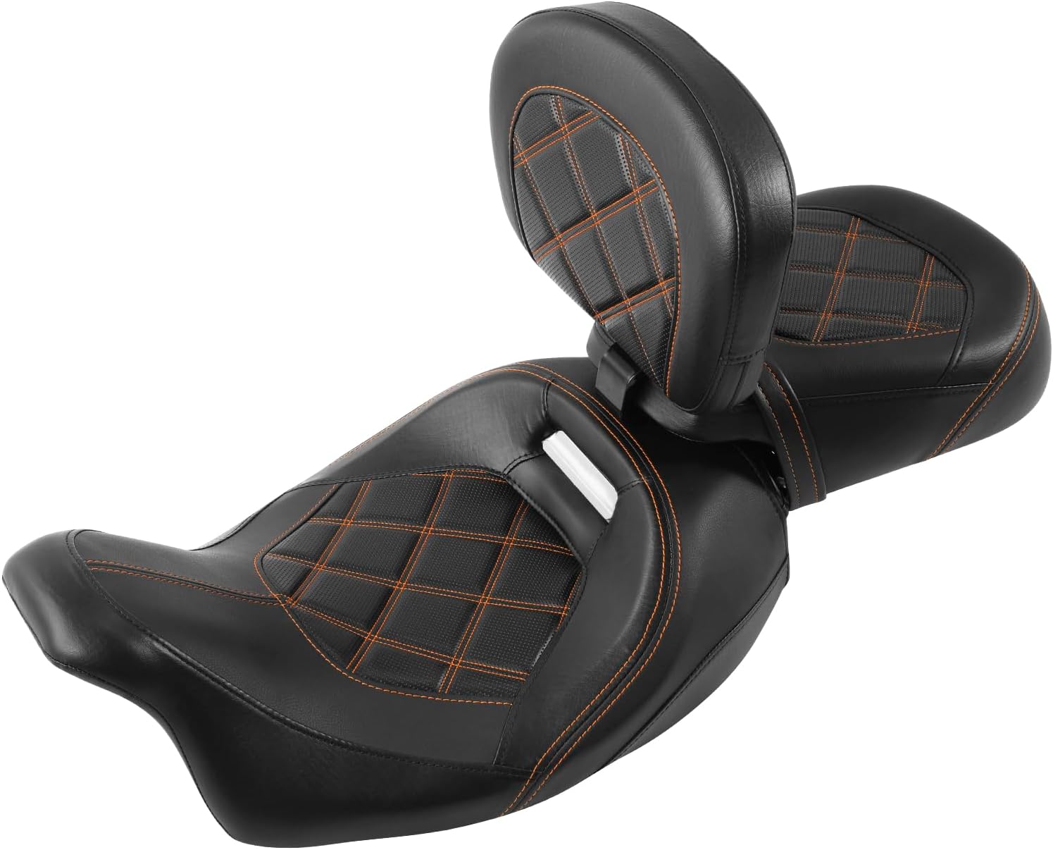 TCT-MOTORPARTS Asiento de pasajero de perfil bajo con almohadilla para respaldo de conductor para Harley Tour Pak Touring Road King 2009-2023