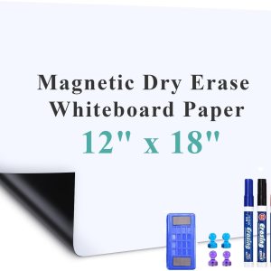 Papel magnético de borrado en seco, pizarra blanca autoadhesiva de 12 x 18 pulgadas para pared, fácil de escribir y limpiar, pizarra de borrado en Papel magnético de borrado en seco, pizarra blanca autoadhesiva de 12 x 18 pulgadas para pared, fácil de escribir y limpiar, pizarra de borrado en