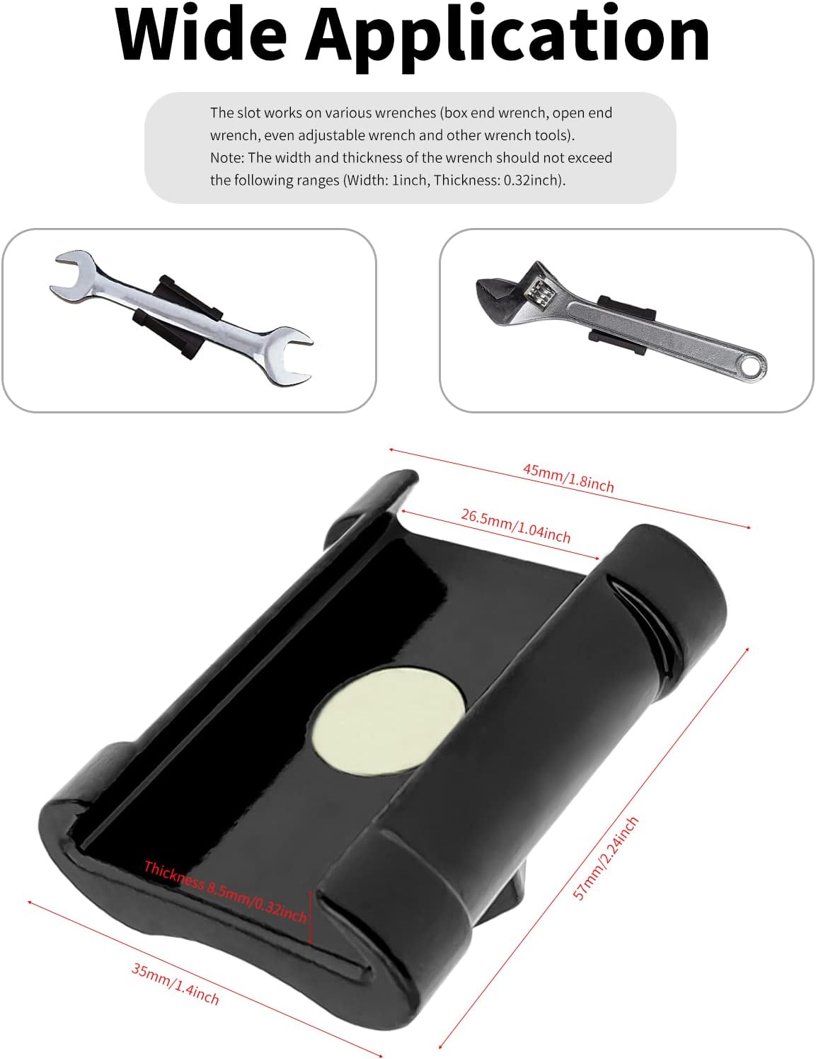 Weytoll Adaptador extensor de llave con manget compatible con unidad de 12 pulgada y unidad hexagonal de 0.827 in, herramienta multiplicadora de par