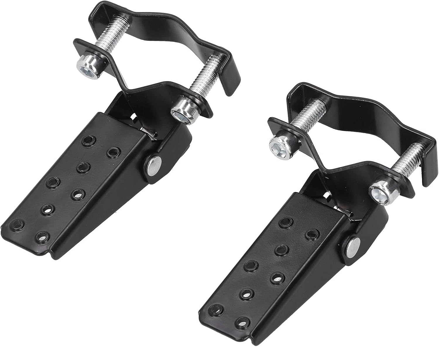 Estriberas universales para motocicleta, reposapiés plegables, pedal de acero, color negro, universal para motocicleta retro, ATV