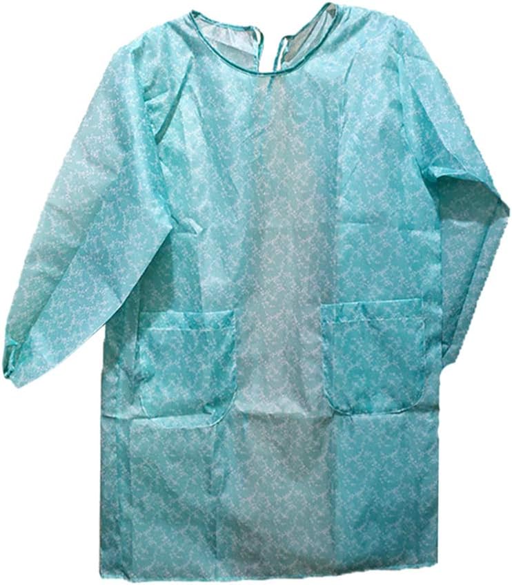 FOMIYES Delantales de manga larga delantal de poliéster con bolsillos delantal de cocina multifuncional, delantal de cocina impermeable, delantal de