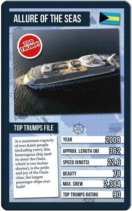 Ships Top Trumps – Juego de cartas, barcos de fama mundial