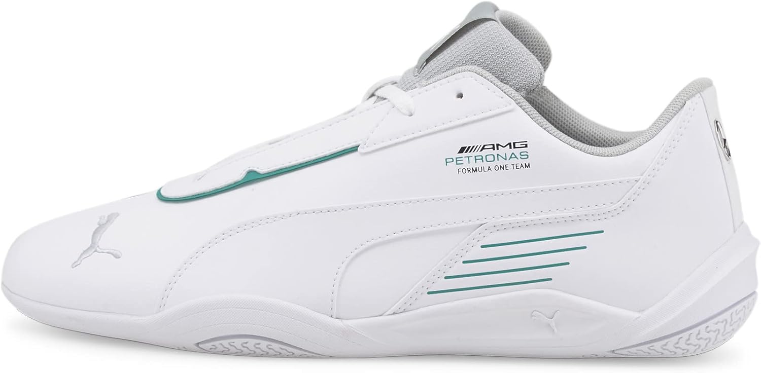 Puma MAPF1 R-Cat Machina – Tenis para hombre, color blanco Mercedes Team Silver-Spectra Green, 10.5