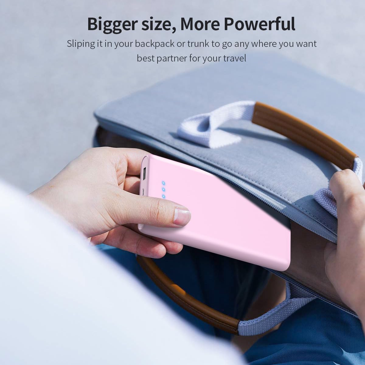 Cargador portátil de 26800 mAh, batería externa para teléfono celular de alta capacidad, 2 salidas USB, carga de alta velocidad, compatible con