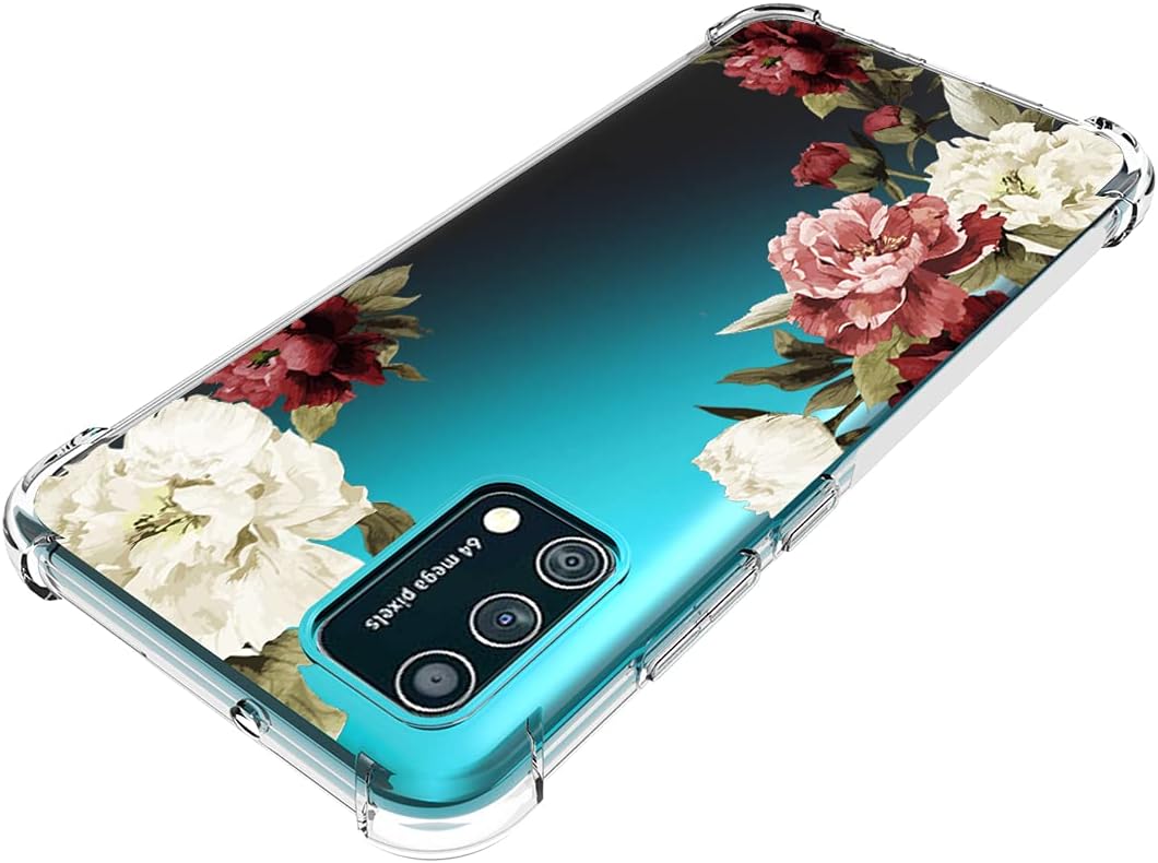 Funda para Galaxy A02S, Samsung A02S Funda transparente para niñas y mujeres, TPU suave a prueba de golpes, funda protectora transparente para