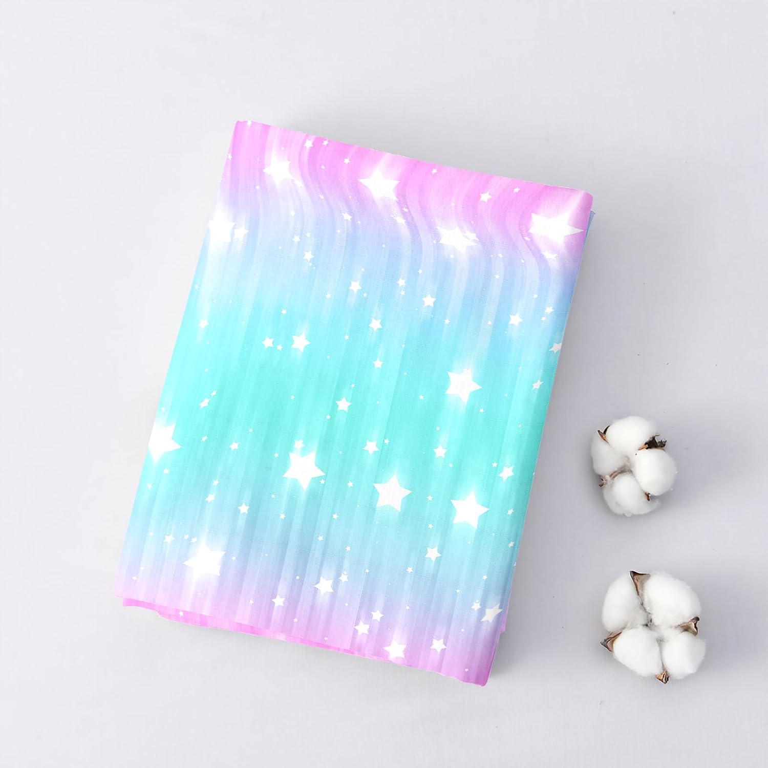 SETWIER – Juego de funda de edredón de estrellas rosas y azules, tamaño King, diseño de cielo estrellado, funda de edredón con estampado de