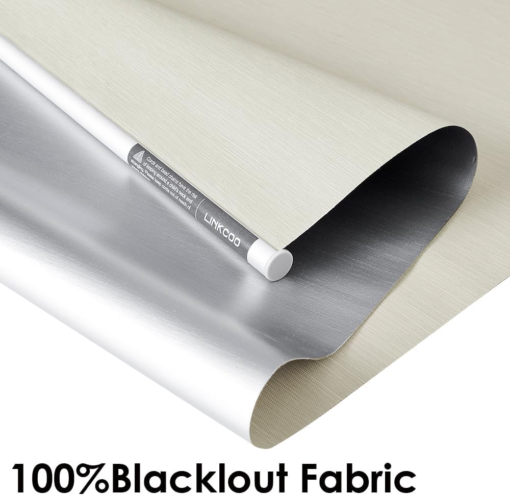 Persianas enrollables 100 % opacas, persianas jacquard con tela impermeable con aislamiento térmico, persianas enrollables para el hogar y la